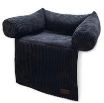 Gyvūno guolis Designed by Lotte Bench Cushion Ribbed 715273, antracito, 50 cm x 50 cm