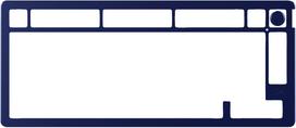hyperx klaviatura - HyperX Alloy Rise 75, Mėlyna (Navy Blue) - 1 nuotrauka
