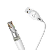 usb data cable - Dudao L4L USB to Lightning data charging cable 2.4A 1m White - 6 nuotrauka
