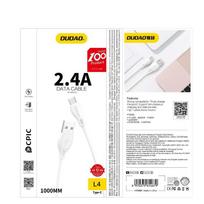 usb data cable - Dudao L4L USB to Lightning data charging cable 2.4A 1m White - 10 nuotrauka