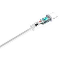 adapteriai type c - Dudao L4T cable USB Type-C 2.1A 1m White - 11 nuotrauka