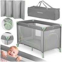 Ricokids Kelioninė lovelė - maniežas, šviesiai pilka (Light Grey)