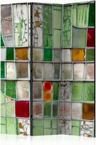 Širma Artgeist Emerald Stained Glass Paraventtc1136, įvairių spalvų, 135 cm x 172 cm