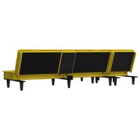 dviviete sofa lov - Dvivietė vidaXL sofa-lova, geltona - 6 nuotrauka