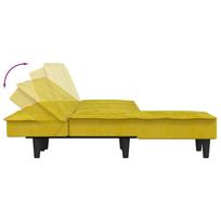 dviviete sofa lov - Dvivietė vidaXL sofa-lova, geltona - 7 nuotrauka