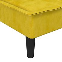 dviviete sofa lov - Dvivietė vidaXL sofa-lova, geltona - 10 nuotrauka