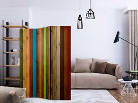 Širma Artgeist Wooden Rainbow Paraventtc0577, įvairių spalvų, 135 cm x 172 cm