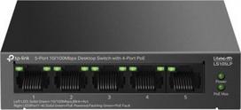 TP-LINK | 5-Port 10/100Mbps Switch with 4-Port PoE | LS105LP | Unmanaged | Desktop
