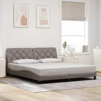 vidaXL Lovos rėmas be čiužinio, taupe (Taupe), 180x200 cm, audinys