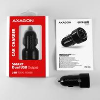 usb 5 5v - Automobilinis įkroviklis Axagon PWC-5V5, 2 x USB, 5.9 cm, juoda - 12 nuotrauka
