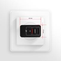 pakrovejas 24w usb - AXAGON Dual wallcharger 240V/2x USB port QC3.0/AFC/FCP and 5V-1.2A, 24W | ACU-QS24 - 7 nuotrauka