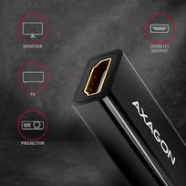 hdmi to displayport kabelis - Axagon RVD-HI14N DisplayPort > HDMI 1.4 adapteris 4K/30Hz Juodas (Black) - 3 nuotrauka