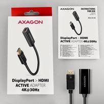 hdmi to displayport kabelis - Axagon RVD-HI14N DisplayPort > HDMI 1.4 adapteris 4K/30Hz Juodas (Black) - 6 nuotrauka
