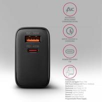 45w charger - MOBILE CHARGER WALL USB 45W/GAN 2PORT ACU-PQ45 AXAGON - 5 nuotrauka