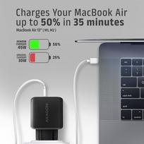 45w charger - MOBILE CHARGER WALL USB 45W/GAN 2PORT ACU-PQ45 AXAGON - 8 nuotrauka