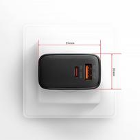 45w charger - MOBILE CHARGER WALL USB 45W/GAN 2PORT ACU-PQ45 AXAGON - 9 nuotrauka