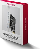 sata pcie laidas - AXAGON PCEU-430RS PCIe kontroleris 4x USB 3.2 GEN 1, UASP, SATA maitinimas, Juodas (Black) - 6 nuotrauka