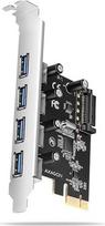 sata pcie laidas - AXAGON PCEU-430RS PCIe kontroleris 4x USB 3.2 GEN 1, UASP, SATA maitinimas, Juodas (Black) - 7 nuotrauka