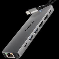 AXAGON HMC-7HX2 USB-C 5Gbps DUAL 4K DISPLAY 7in1 Hub