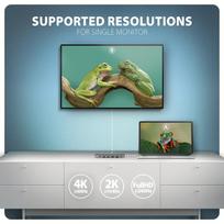 hdmi hdmi kabelis 15m - AXAGON HMC-7HX2 USB-C 5Gbps DUAL 4K DISPLAY 7in1 Hub - 5 nuotrauka