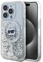 iphone 13 telefono deklas karl lagerfeld - Karl Lagerfeld Liquid Glitter Choupette Head MagSafe dėklas iPhone 13 Pro Max - Skaidrus (Transparent) - 1 nuotrauka