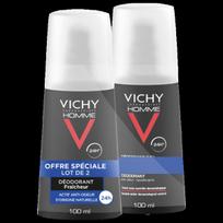 Vichy Homme 24H Ultra-atnaujinantis dezodorantas vyrams, 2 x 100 ml