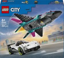 LEGO CITY Reaktyvinis lėktuvas prieš automobilį 60489