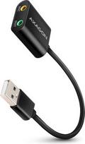 audi - Axagon ADA-12 USB 2.0 Stereo Garso Adapteris 15 cm Juodas (Black) - 1 nuotrauka
