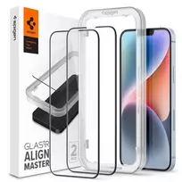 iphone 14 pro spigen - Spigen "ALM Glass FC" Ekrano Apsauga Apple iPhone 13 / 13 Pro / 14 - Juodas (Black) - 1 nuotrauka