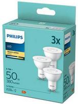 gu10 led philips - Philips LED GU10 4.7W 2700K 380lm 3 vnt. - 1 nuotrauka