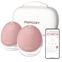 belaidis pientraukis - MOMCOZY M9 dvigubas nešiojamas belaidis pientraukis, Rausvas (Pink) - 1 nuotrauka