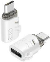 adapteriai is usb c i usb - XO adapter NB256H USB-C - microUSB baltas - 1 nuotrauka
