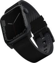 apple watch series 5 - UNIQ Straden Apple Watch 1/2/3/4/5/6/7/8/SE/SE2/Ultra 42/44/45mm Odinis hibridinis dirželis Juodas (Black) - 1 nuotrauka