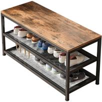 Muvu Batų spinta su sėdynėle, retro stiliaus, 73 cm