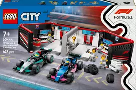 lego konstruktoris - LEGO F1 Garage & Mercedes-AMG & Alpine Cars 60444 - 1 nuotrauka