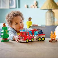 senukai lego - LEGO DUPLO TOWN Wóz strażacki z wężem i strażakiem 10473 - 5 nuotrauka