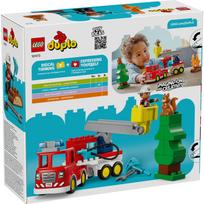 senukai lego - LEGO DUPLO TOWN Wóz strażacki z wężem i strażakiem 10473 - 8 nuotrauka