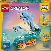 lego 3 in 1 - LEGO Creator Jūrų gyvūnai: gražūs delfinai 31385 - 1 nuotrauka