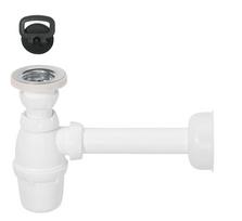 Sifonas kriauklei WIRQUIN, 32 mm, reguliuojamo aukščio, su kamščiu, baltas, Prancūzija