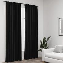 uzuolaidos su kabliukais - Naktinės užuolaidos su kabliukais, 2vnt., antracito, 140x225cm - 1 nuotrauka