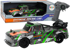 Lean Toys RC automobilis 1:16 Guminiai drifto ratai Pilkas-Žalias (Gray-Green)