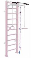 Medinė švediška gimnastikos sienelė SANRO SMILE šviesiai rožinė (Light Pink) 243x64cm