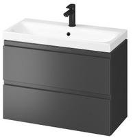 Vonios spintelė su praustuvu Cersanit B813 MODUO SLIM 80 Antracitas (Anthracite)
