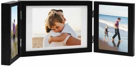 vidaXL Trigubas rėmelis-koliažas 28x18cm+2x(13x18cm) Juodas (Black)