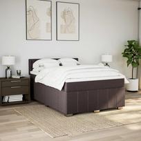 lova 140x200 - Lova Lygaus dizaino su spyruoklėmis ir čiužiniu, 140x200 cm, tamsiai ruda (Dark Brown) - 8 nuotrauka