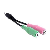 adapteris 3.5mm 2 x 3.5mm - Delock Headset Adapter Stereo / Stereo x2 0.12m - 2 nuotrauka