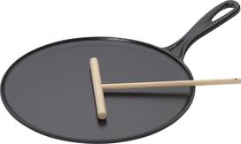 ketaus juodas - Le Creuset Ketaus blynų keptuvė 27 cm, juoda (Black) - 1 nuotrauka