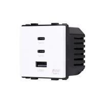 Kištukinis lizdas Feelspot 47-00238, su įžeminimu, balta (White)