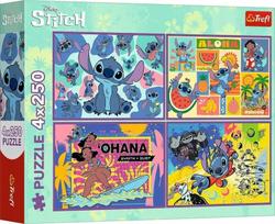 Trefl Dėlionė Disney Stitch 4x250 vnt. 13311