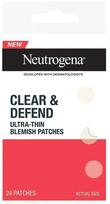 NEUTROGENA Clear & Defend+ itin ploni pleistrai nuo spuogų, 24 vnt.